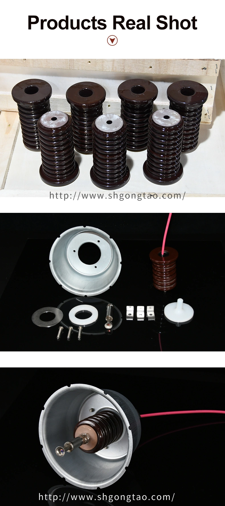 High Voltage Electrical Porcelain Ceramic Post Type 275kv Insulator