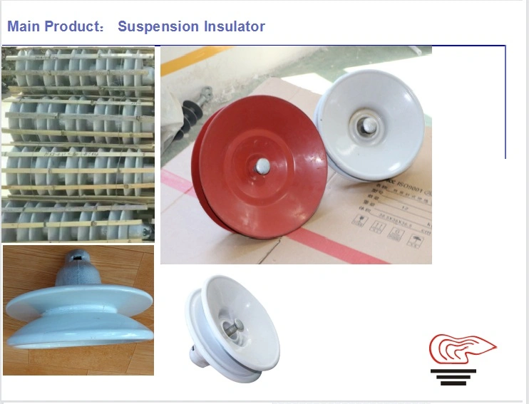 High Voltage ANSI 56 Series Pin Type Porcelain Insulator Disc Insulator